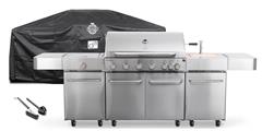 G21 Nevada BBQ Kitchen Premium Line gázgrill, 8 égő + grilltakaró és tisztító készlet
