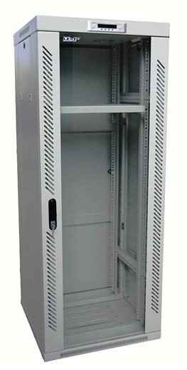 Rack LEXI-Net 19 '' stojanový 37U / 600x800 presklené dvere, šedý, rozoberateľný