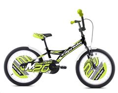 Capriolo MUSTANG 20" gyerek kerékpár, zöld és fekete (2021)