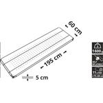 Cattara kempingmatrac önfelfújó 195 x 60 x 5 cm kék-szürke