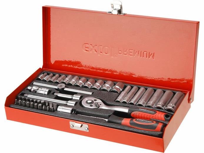 Extol Premium 1/4" gola készlet, 45 db