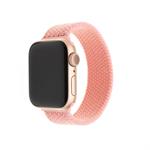 FIXED Nylon Strap rugalmas nejlonszíj Apple Watch 38/40 mm-hez, L méret, rózsaszín

