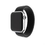FIXED Nylon Strap rugalmas nejlonszíj Apple Watch 38/40 mm-hez, S méret, fekete
