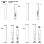 FIXED Nylon Strap rugalmas nejlonszíj Apple Watch 42/44 mm-hez, L méret, rózsaszín

