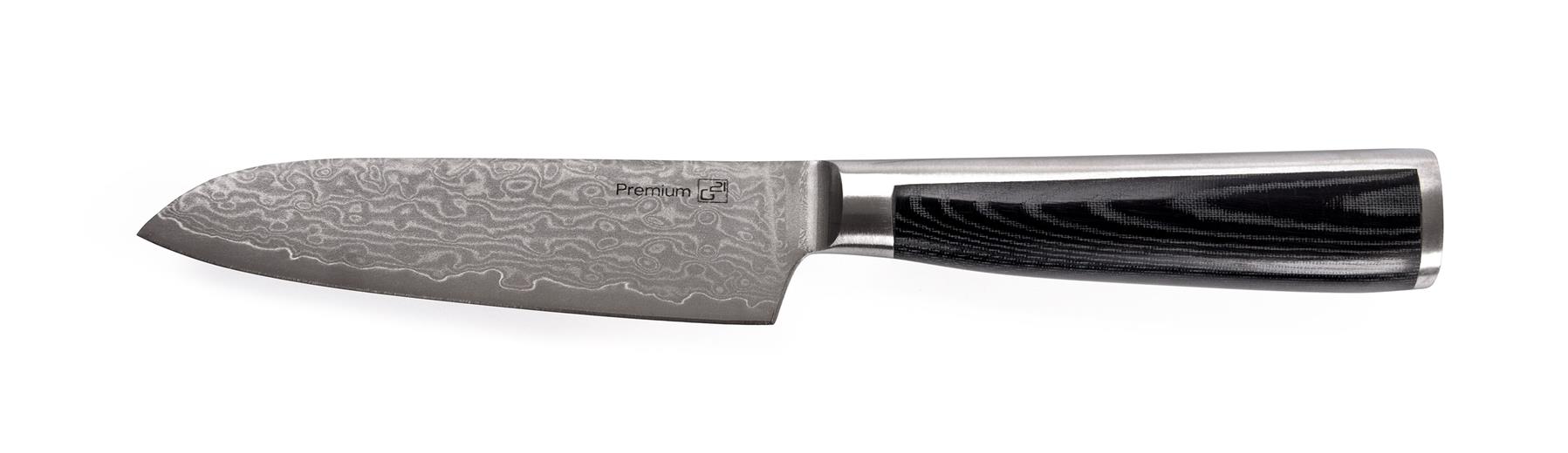 G21 Damascus Premium Santoku kés, 13 cm