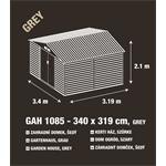 G21 GAH 1085 kerti tároló - 340 x 319 cm, szürke - sérült csomagolás