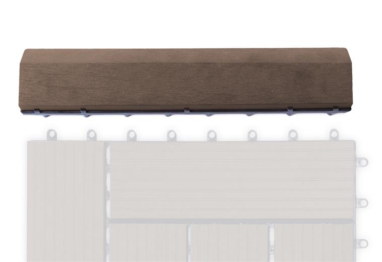 G21 Indiai teak átvezető profil a WPC burkolócsempékhez, 30 x 7,5 cm egyenes