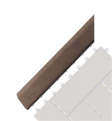G21 Indiai teak átvezető profil a WPC burkolócsempékhez, 38,5 x 7,5 cm sarok (bal)