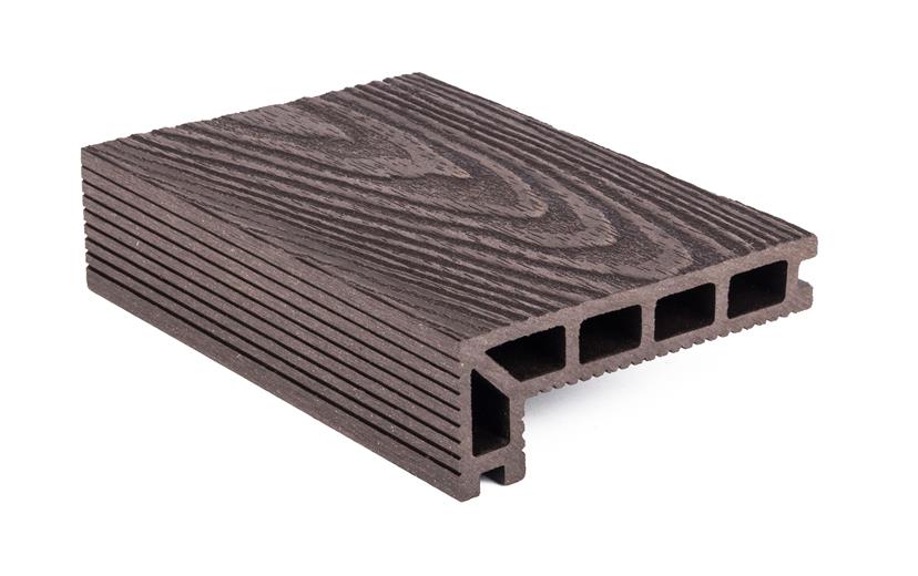 G21 kültéri elzáró burkolólap, 2,5 x 14 x 400 cm, Dark Wood, WPC