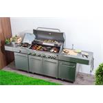 G21 Nevada BBQ konyha Premium Line gázgrill, 8 égőfej + ajándék nyomáscsökkentő