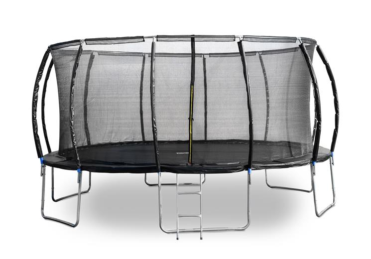 G21 SpaceJump trambulin védőhalóval, 305 cm, ajándék létrával, fekete színben
