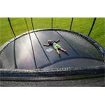 G21 SpaceJump trambulin védőhalóval, 490 cm, ajándék létrával, fekete színben