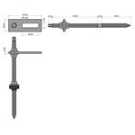 G21 tetőcsavar M10, 300 mm-es csavar, hullámos tetőhöz, komplett szett