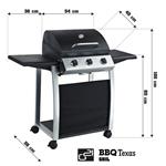 G21 Texas BBQ gázgrill, 3 égőfej + ajándék nyomáscsökkentő