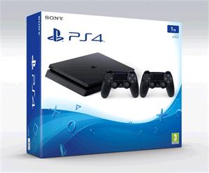 Herná konzola Sony Playstation 4 1TB černý Slim + 2 ovladače