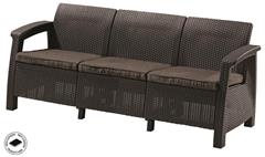 Kerti bútor Keter Corfu love seat max három személyes kanapé, barna