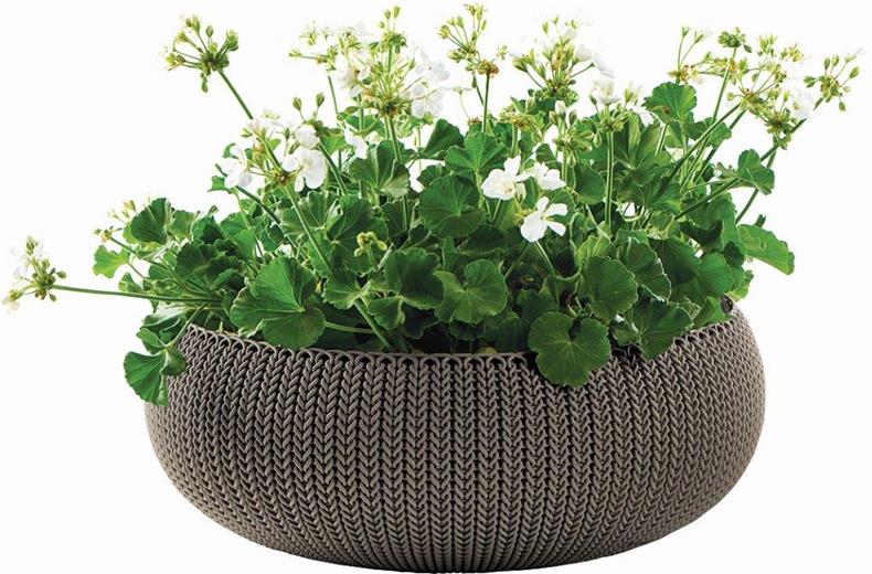 Keter COZY L Harvest brown virágcserép