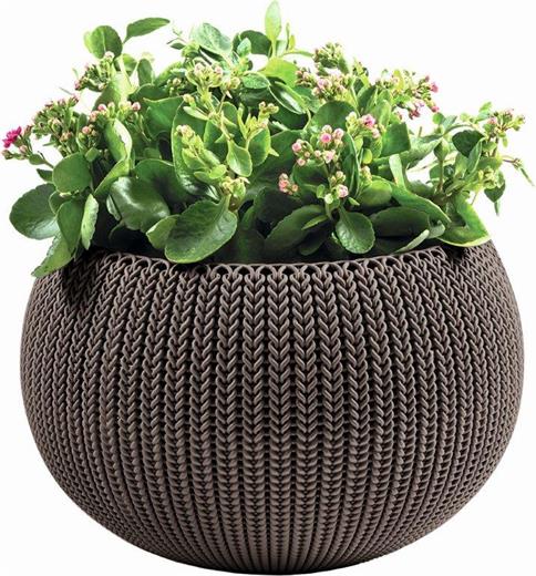 Keter COZY M virágcserép Harvest Brown