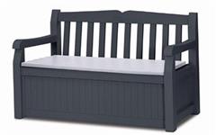 Keter Eden Garden Bench 265L kerti pad, szürke