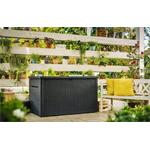 Keter Java 850 L rattan kerti box, grafit