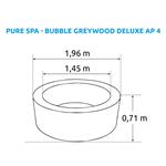 Marimex Pure Spa - Bubble Greywood Deluxe AP 4 felfújható pezsgőfürdő