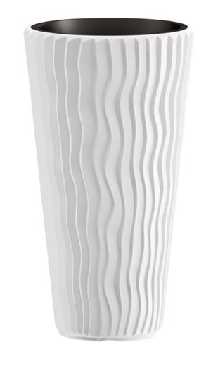 Prosperplast SANDY SLIM virágcserép fehér 29,7 cm