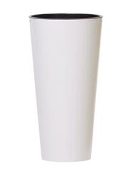 Prosperplast TUBUS SLIM fehér fényes 20 cm virágcserép