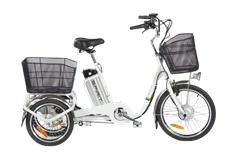 Spirit SHOPPING2 elektromos kerékpár, fehér háromkerekű, 250W, 36V/18Ah