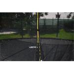 Trambulin G21 SpaceJump 430 cm, fekete, védőhálóval + ingyenes lépcsőfokok - sérült csomagolásban